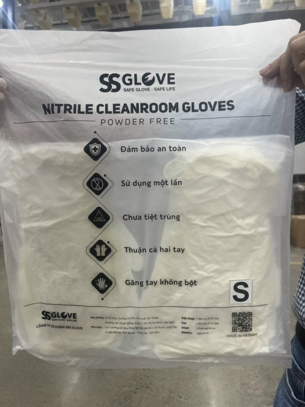 Găng tay Nitrile phòng sạch không bột S&S Glove